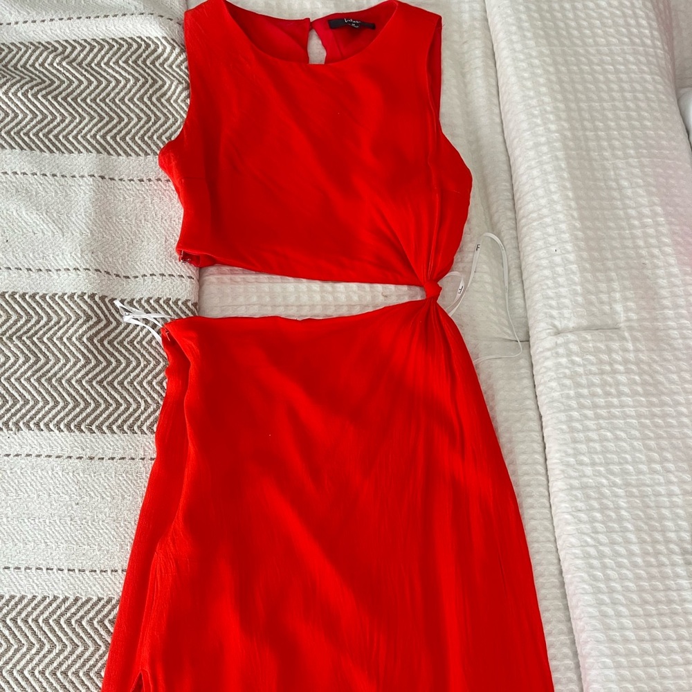 Orange Cut-Out Dress